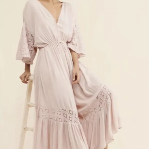 NEW Free People Endless Summer Angela Jumpsuit in Rose Size Small - Picture 1 of 7